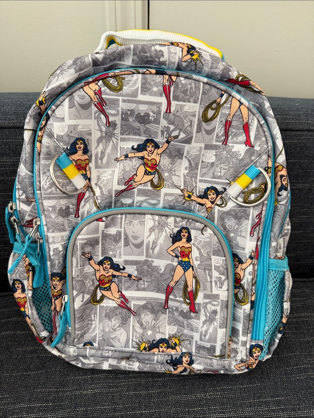 PBK Pottery Barn Kids DC Comics Wonder Woman Comic Book Backpack Small School